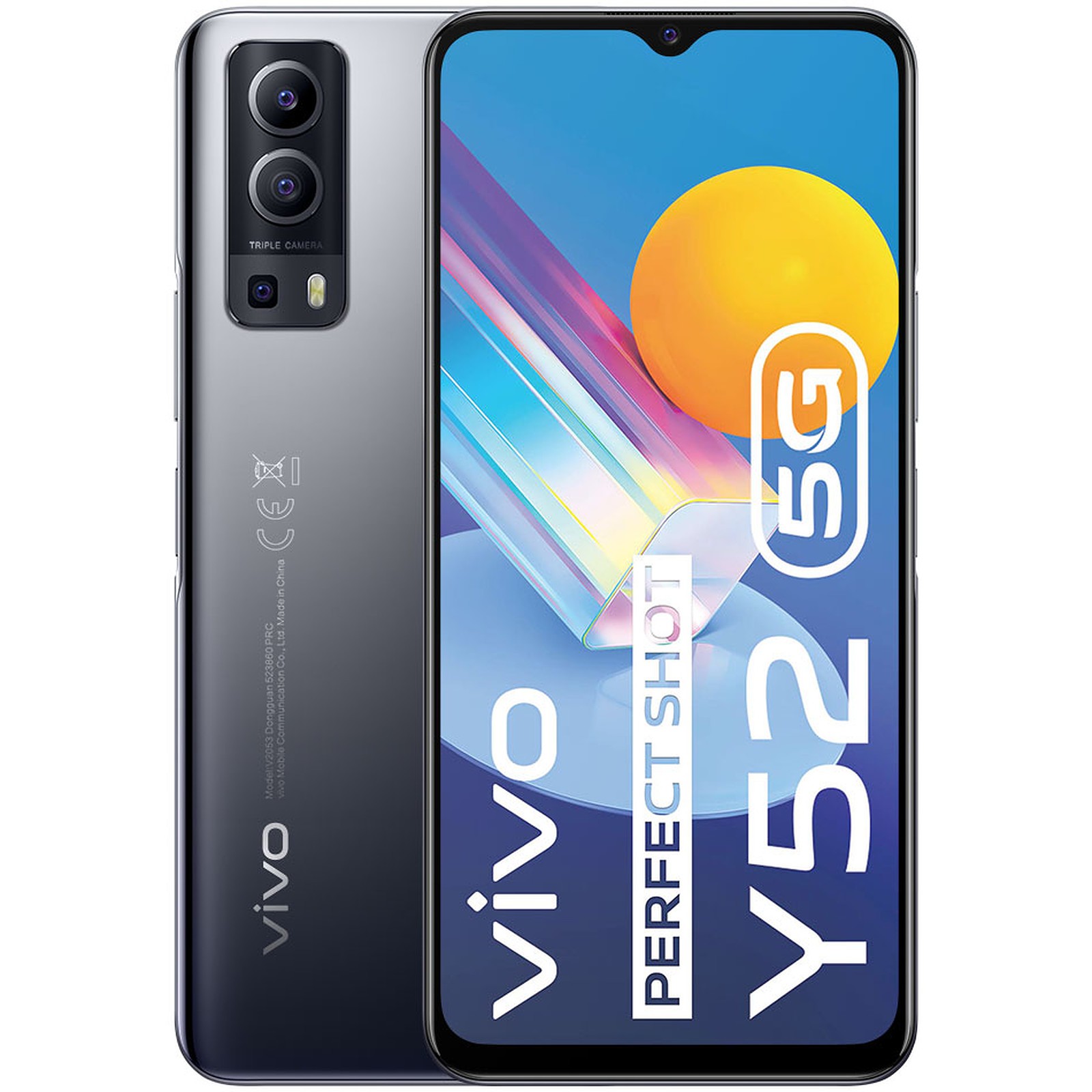 QUASI NEUF : Smartphone VIVO Y52 P360 5G noir (4 Go / 128 Go) 6.58
